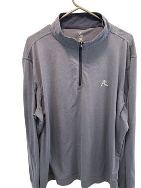 Rhoback Riva Heather stripe Performance Golf 1/4 zip